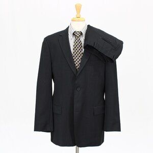 Hugo Boss 46L 38x28 Gray Striped 2-Button Suit R090